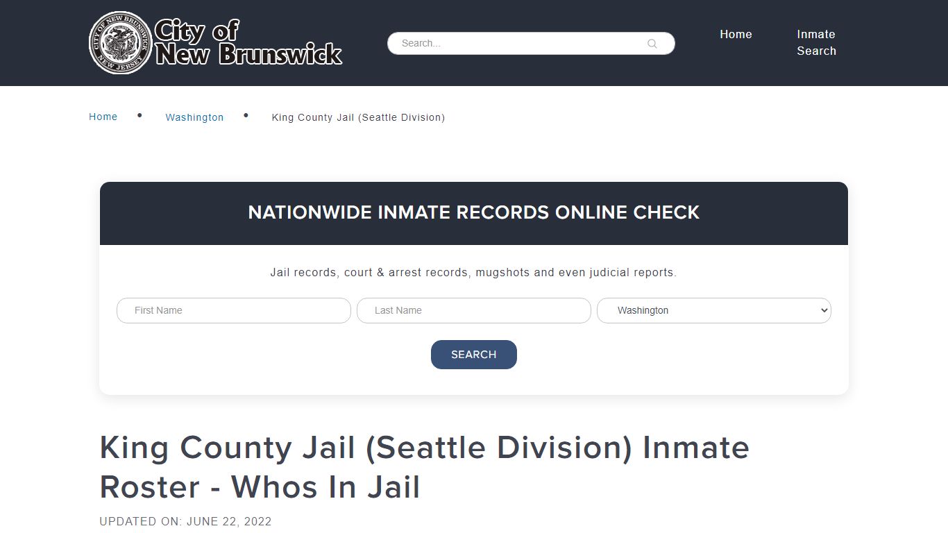 King County Jail (Seattle Division) Inmate Roster - Whos In Jail